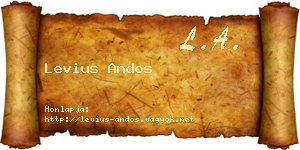 Levius Andos névjegykártya
